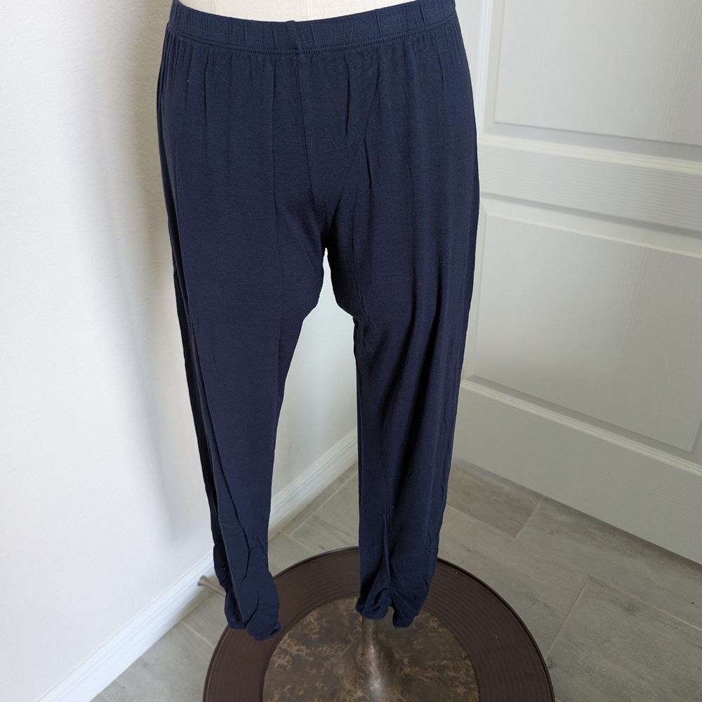 Navy Blue Relaxed Fit Pants